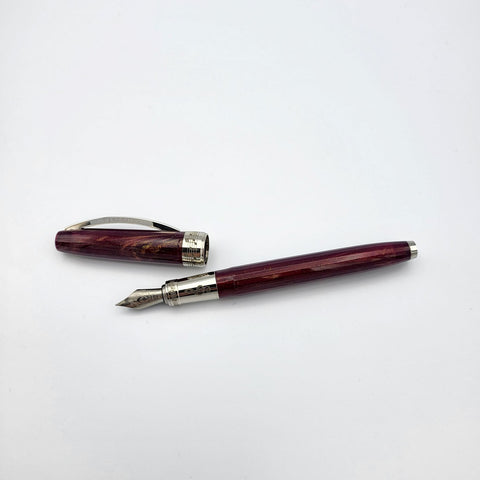 Visconti Hall of Music Sparkling Burgundy Medium Fountain Pen -  Rare