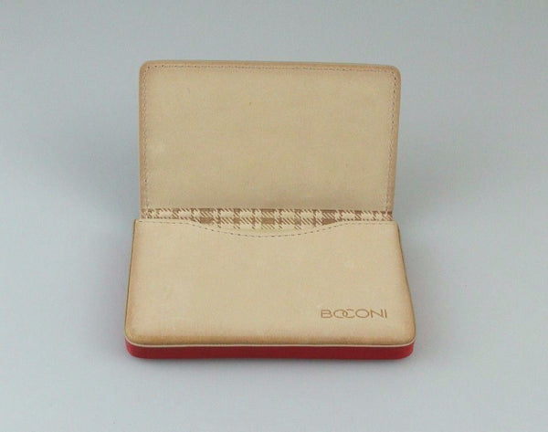 Boconi Leather Magentic Kylie Berry w/Blonde RFID Card Case (905-3427) New!