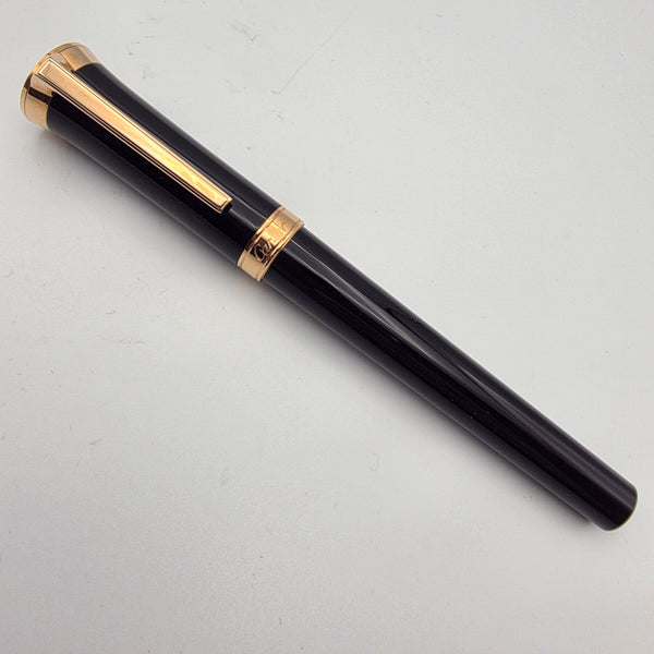 Cartier Art Deco Medium Black/Rose Gold Fountain Pen