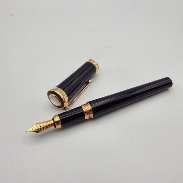 Cartier Art Deco Medium Black/Rose Gold Fountain Pen