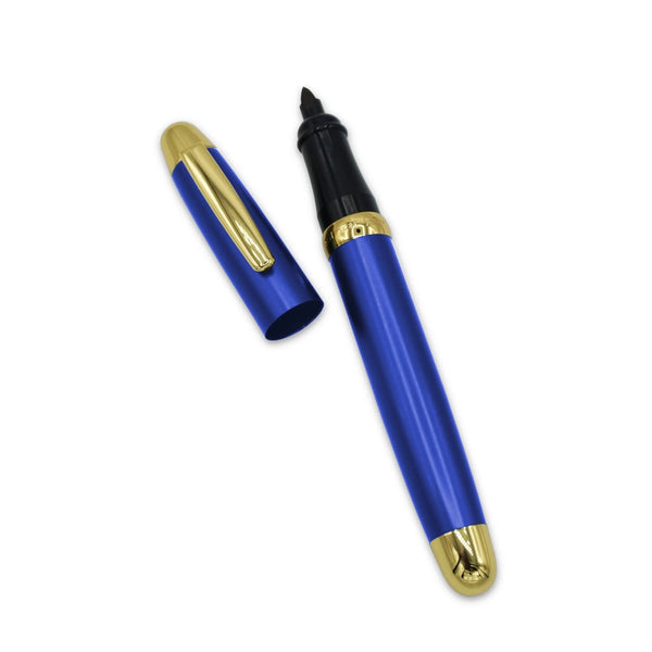 Sherpa Pen Aluminum Classic Perfect Blue and Gold Pen/Sharpie Marker Cover metal Sharpie marker holder by Sherpa Pen
