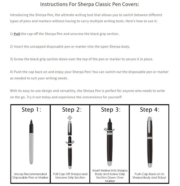 Sherpa Pen Classic Derby Stripes Derby L.E. Pen/Sharpie Marker Cover metal Sharpie marker holder by Sherpa Pen