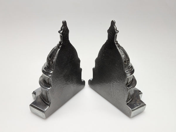 Capital Building Silver Bookends by PM Craftsman