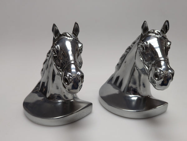 Horse Head Bookends (Silver) by PM Craftsman #89BS