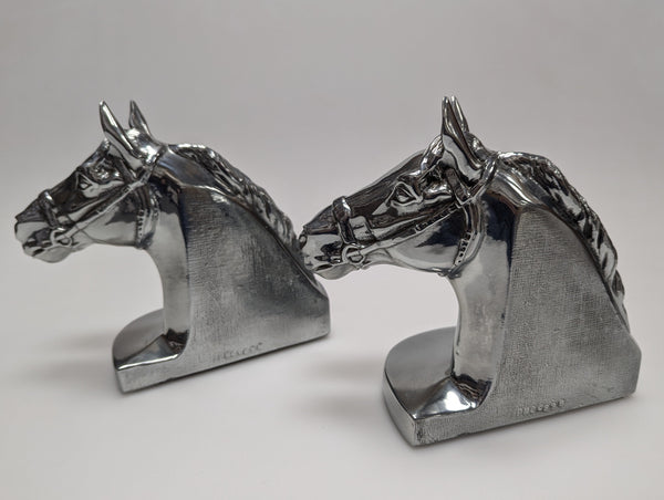 Horse Head Bookends (Silver) by PM Craftsman #89BS