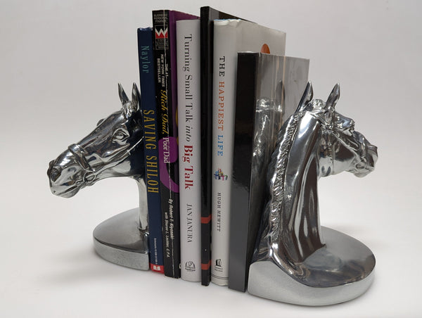 Horse Head Bookends (Silver) by PM Craftsman #89BS