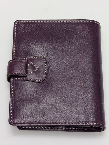 Filofax Purple Leather Malden Pocket Organizer #025849