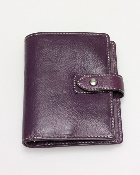 Filofax Purple Leather Malden Pocket Organizer #025849