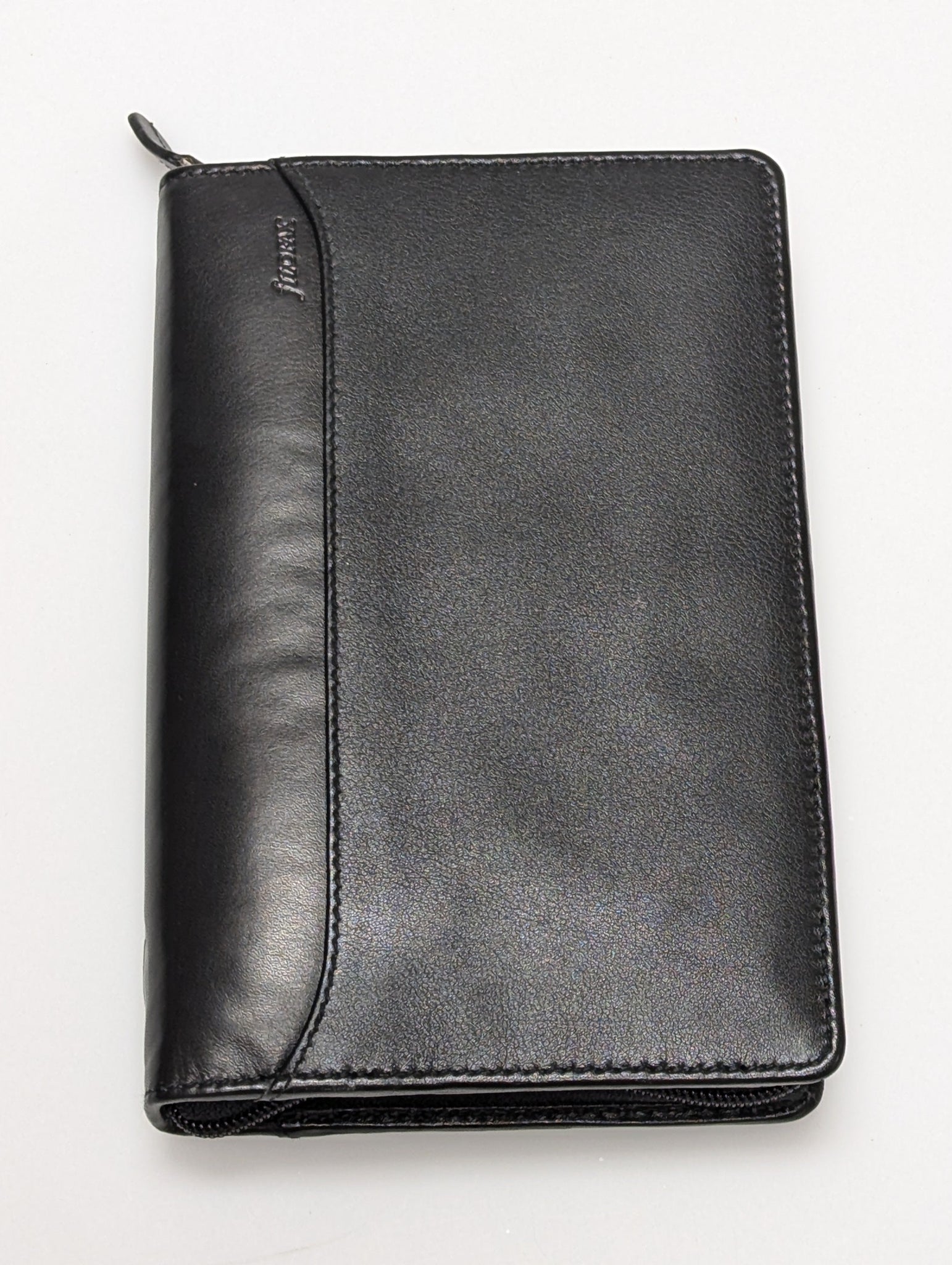 Filofax Nappa Personal Black Leather Zip Agenda #025150