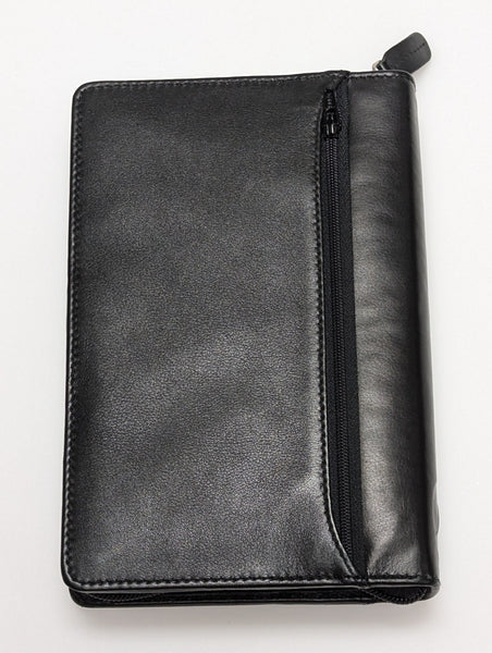 Filofax Nappa Personal Black Leather Zip Agenda #025150