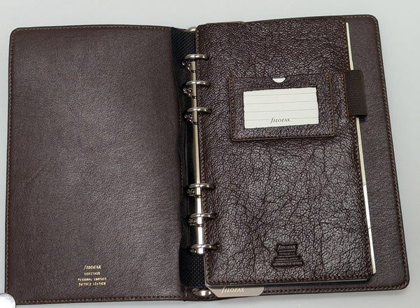 Filofax Brown Heritage Leather Compact Organizer #026023