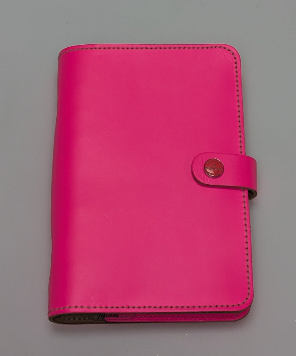 Filofax The Original Leather Pink Personal Agenda/Planner #022431