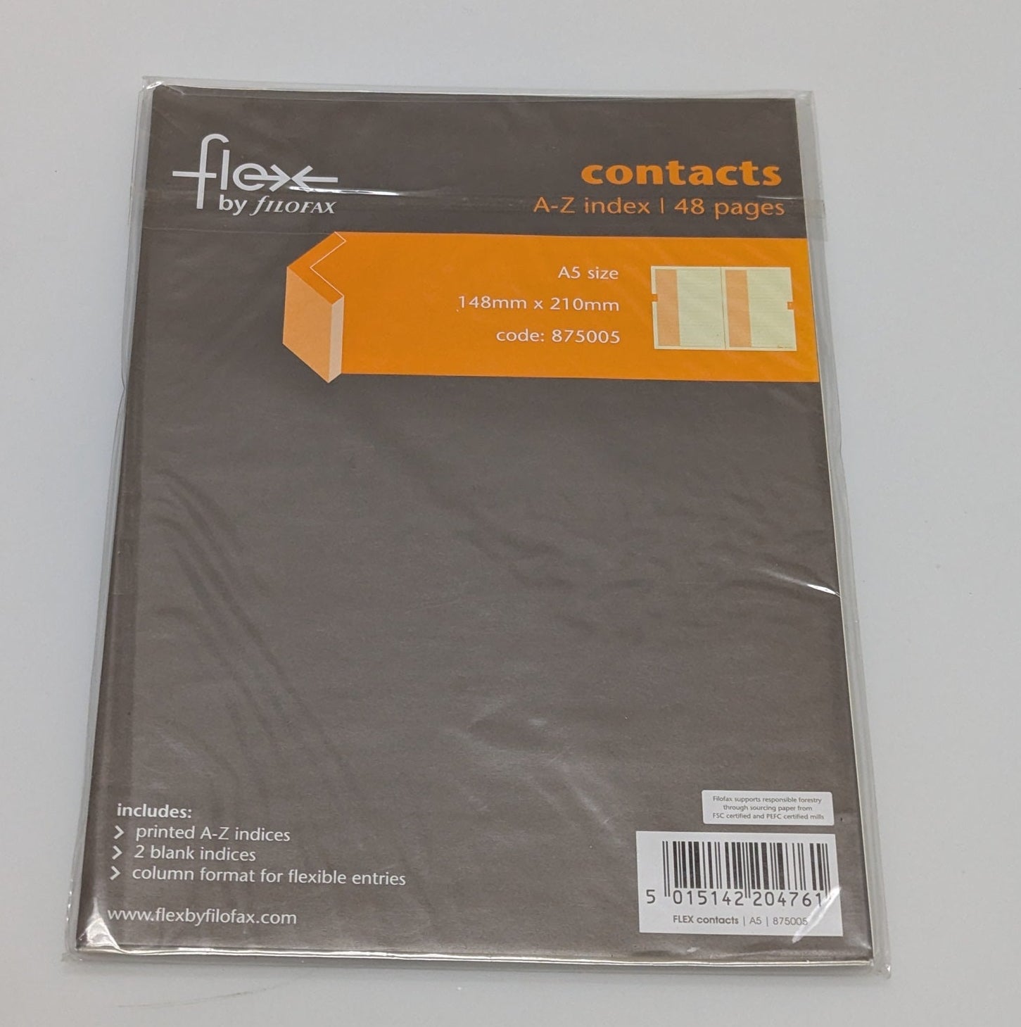 Filofax Contacts A-Z index 48 pages A5 size #875005