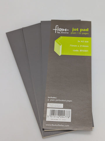 Filofax Jot Pad A5 size (3x) plain 32 pages #895001