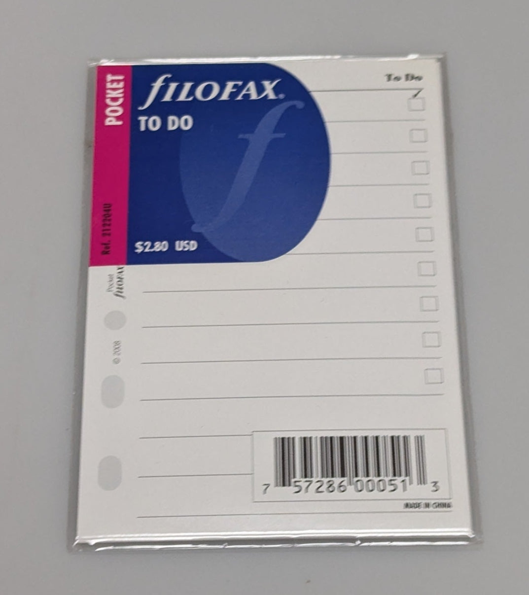 Filofax Pocket To Do Refill #212204