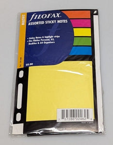 Filofax Multi-fit Assorted Sticky Notes, Assorted Colors #130136