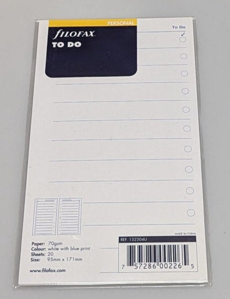 Filofax Personal To Do refill #132204