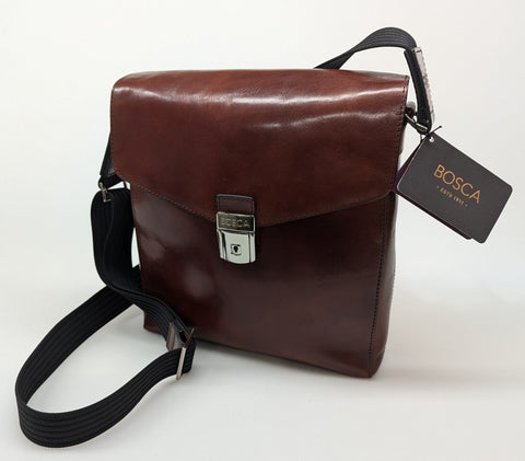 Bosca Old Leather Dark Brown Man Messenger Bag #814-58