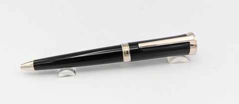 Cartier Art Deco Medium Black/Silver Ballpoint Pen (ST260004)