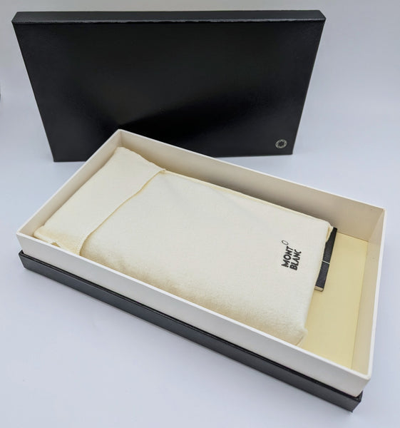 Montblanc La Vie de Bohème Wallet #101738 Ice White/Blue 6CC Flap & Coin Case