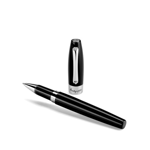 Montegrappa Fortuna Black/Palladium Roller Ball Pen #ISFORRPC