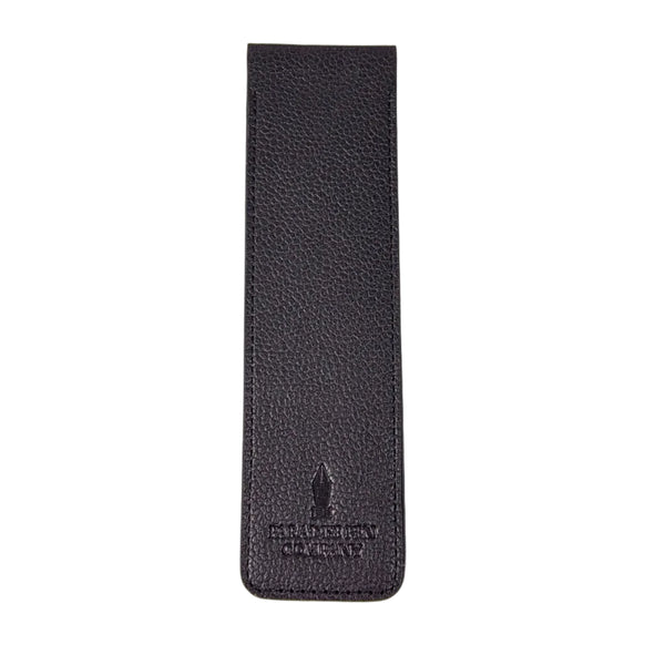 Genuine Leather Pen Sleeve in Pebble Grain Black