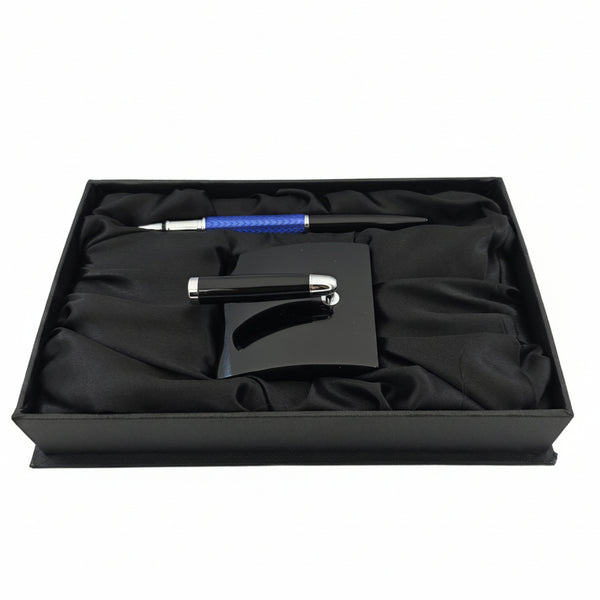 5280 Executive Desk Set With Blue Chevron Guilloche Pen