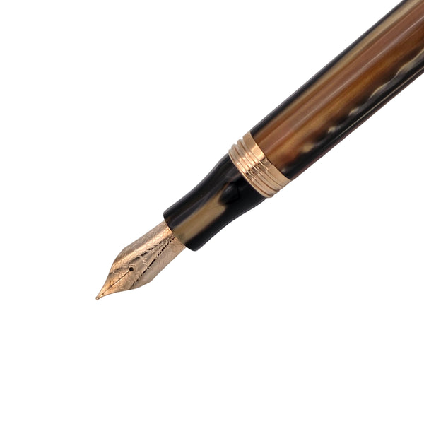 Montegrappa Ducale Brown and Rose Gold Medium Fountain Pen