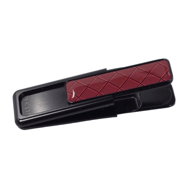 M-clip red Herringbone and black money clip
