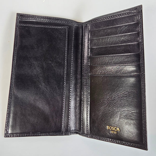 Bosca Old Leather Black Coat Pocket Wallet - 615 59- New