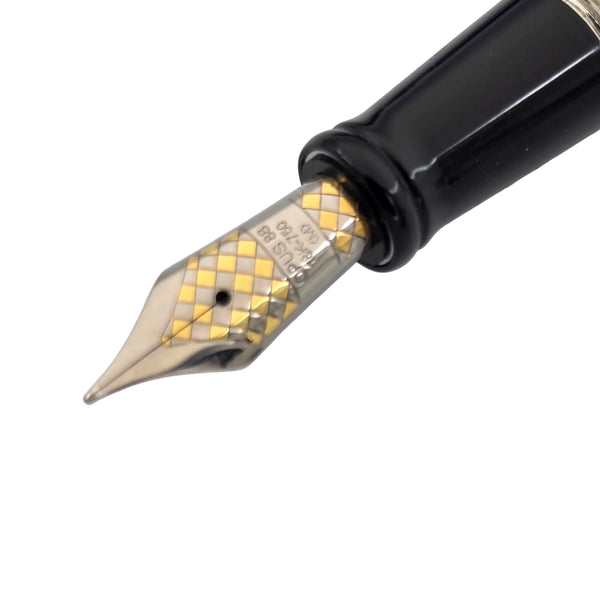 Opus 88 Opera Blue Chevron 18kt Gold Nib Fountain Pen