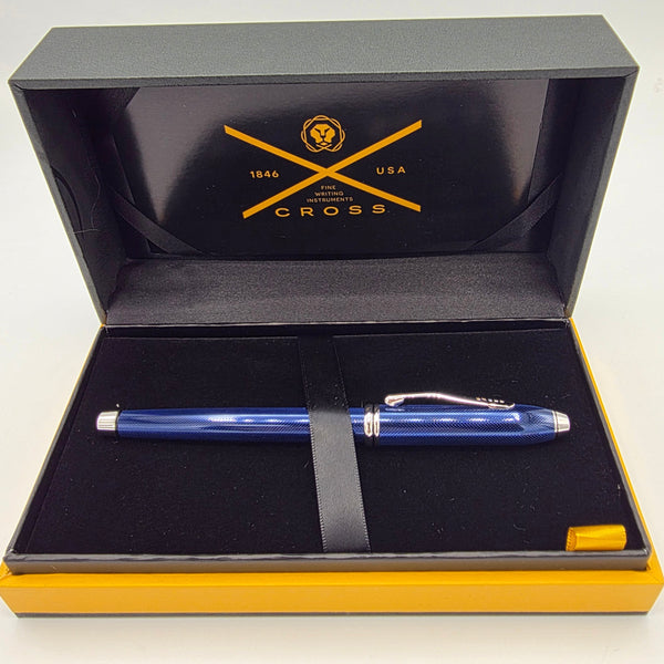 Cross Townsend Quartz Blue Rollerball Pen (695-1) NIB
