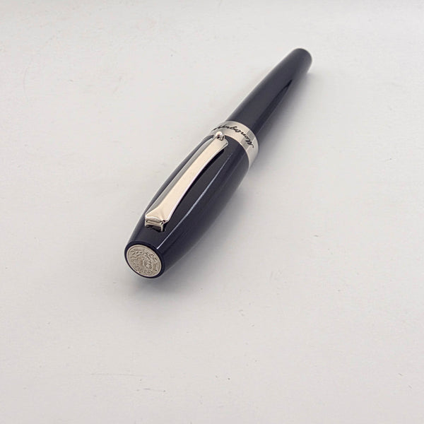 Montegrappa Blue and Palladium Medium Fortuna Fountain Pen ISFOR3PD
