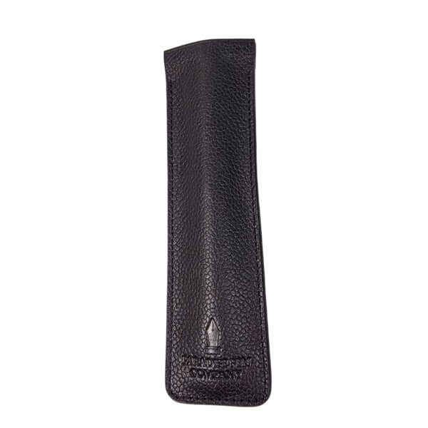 Genuine Leather Pen Sleeve in Pebble Grain Black