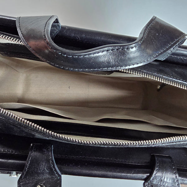 Bosca Old Leather Black Dowel Bag #804-59