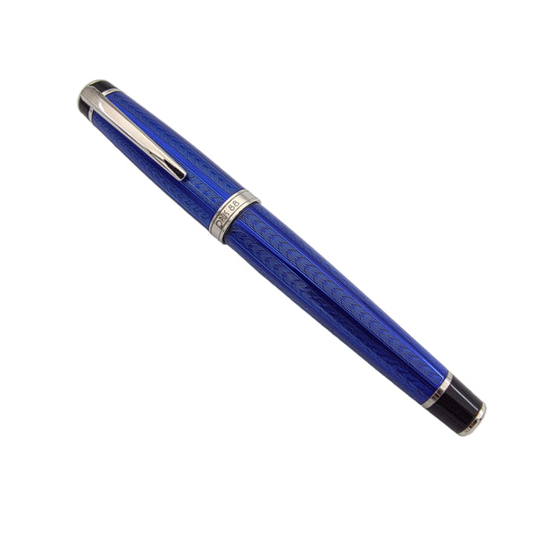 Opus 88 Opera Blue Chevron 18kt Gold Nib Fountain Pen