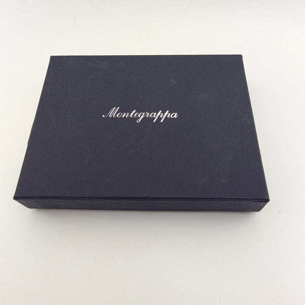 Montegrappa Brown Two Tone Leather Card Case New