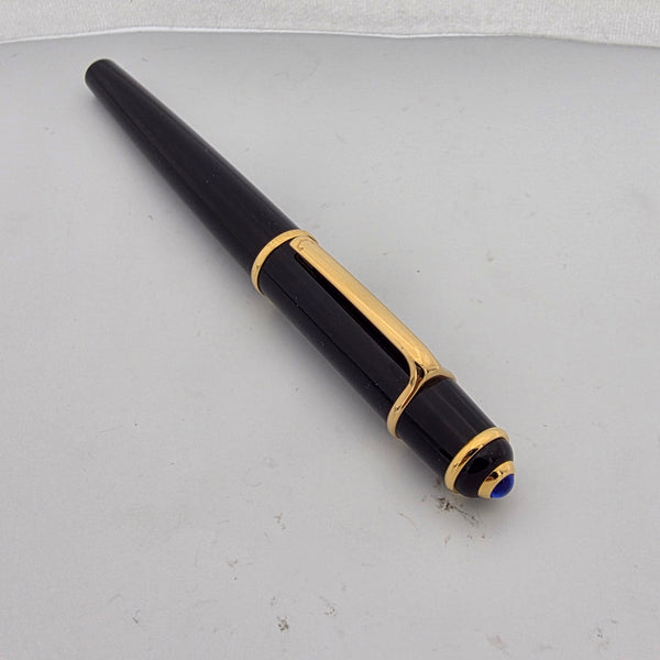 Cartier Diabolo Black and Gold Medium Fountain Pen