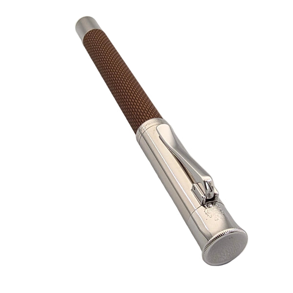 Faber Castell Guilloche Cognac Medium Fountain Pen 18kt Gold Nib