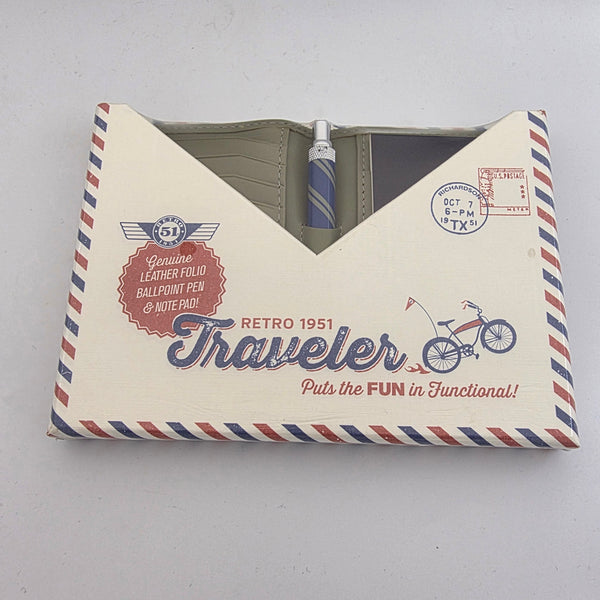 Retro 51 Elite Traveler Notepad in Bamboo Green Leather - Sealed
