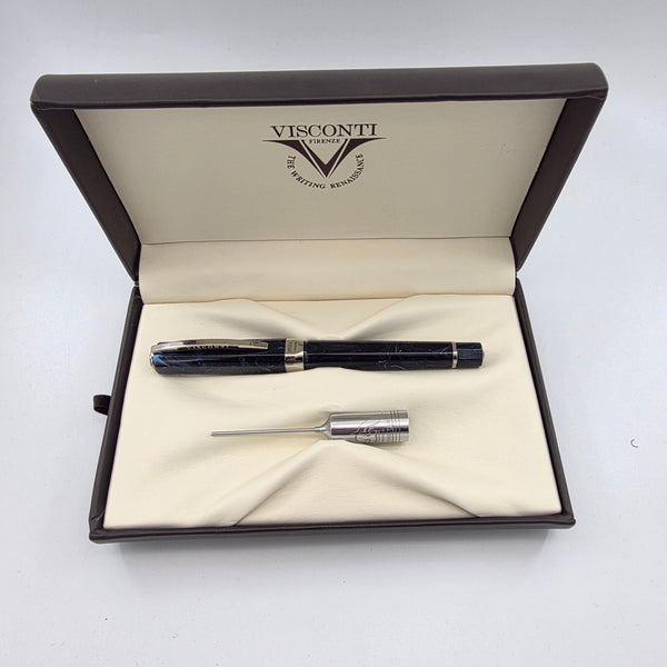 Visconti Opera Tube Typhoon Blue Mosquito Filler Medium Fountain Pen