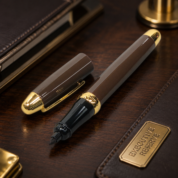 Sherpa Classic Executive Reserve Brown/Gold Sharpie Marker and Pen Cover