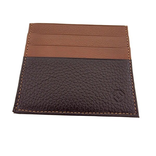 Montegrappa Brown Two Tone Leather Card Case New