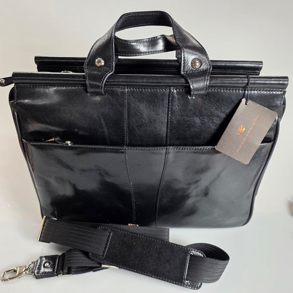 Bosca Old Leather Black Dowel Bag #804-59