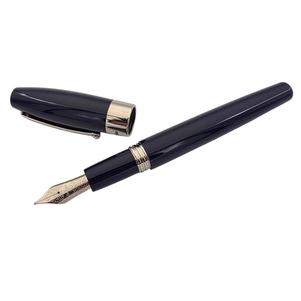 Montegrappa Blue and Palladium Medium Fortuna Fountain Pen ISFOR3PD