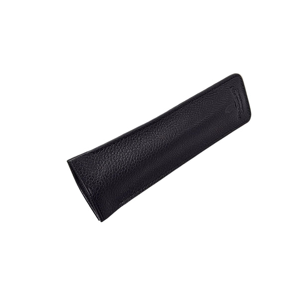 Genuine Leather Pen Sleeve in Pebble Grain Black