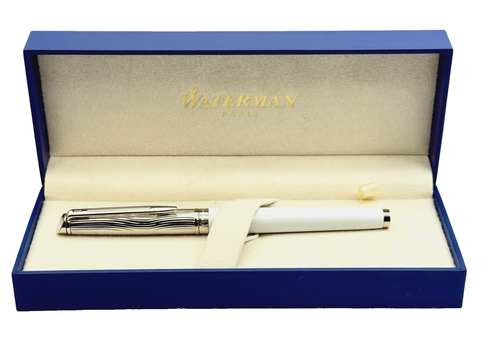 Waterman Hemisphere Deluxe White Wave Medium Fountain Pen (S0921270) NEW
