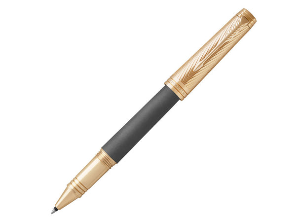 Parker Parker Premier Deluxe Storm Grey and Gold Roller Ball Pen (1931438) freeshipping - RiNo Distribution