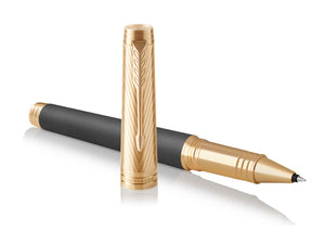 Parker Parker Premier Deluxe Storm Grey and Gold Roller Ball Pen (1931438) freeshipping - RiNo Distribution