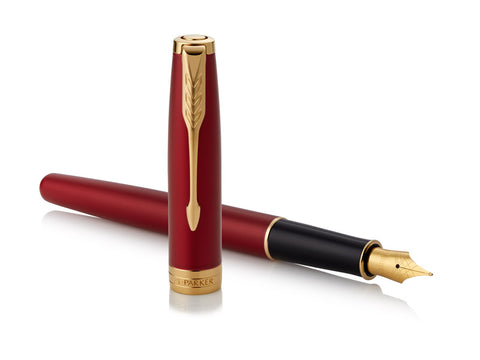 Parker Parker Sonnet (2016 Edition) Red Lacquer/Gold Medium Fountain Pen (1931474) freeshipping - RiNo Distribution